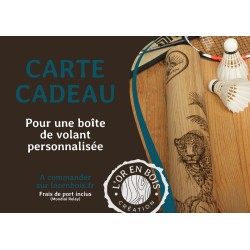 Carte cadeau pour une boîte de volant personnalisable