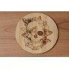 Sticker tête de mort papillon bambou