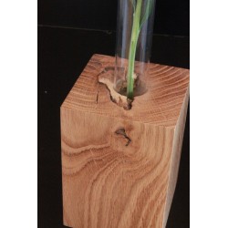 Soliflore cube chêne