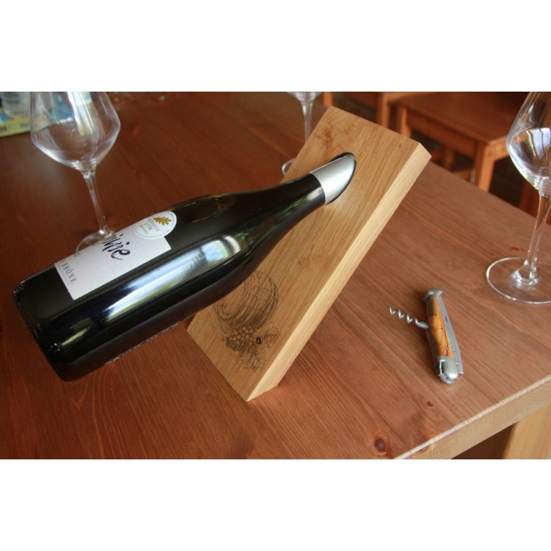 Support bouteille équilibre gravure tonneau