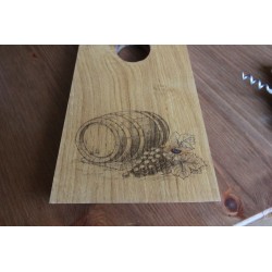 Support bouteille équilibre gravure tonneau