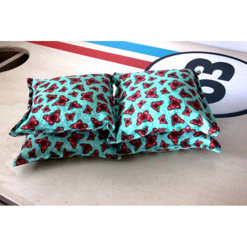 Lot de 4 sacs Corn hole papillon