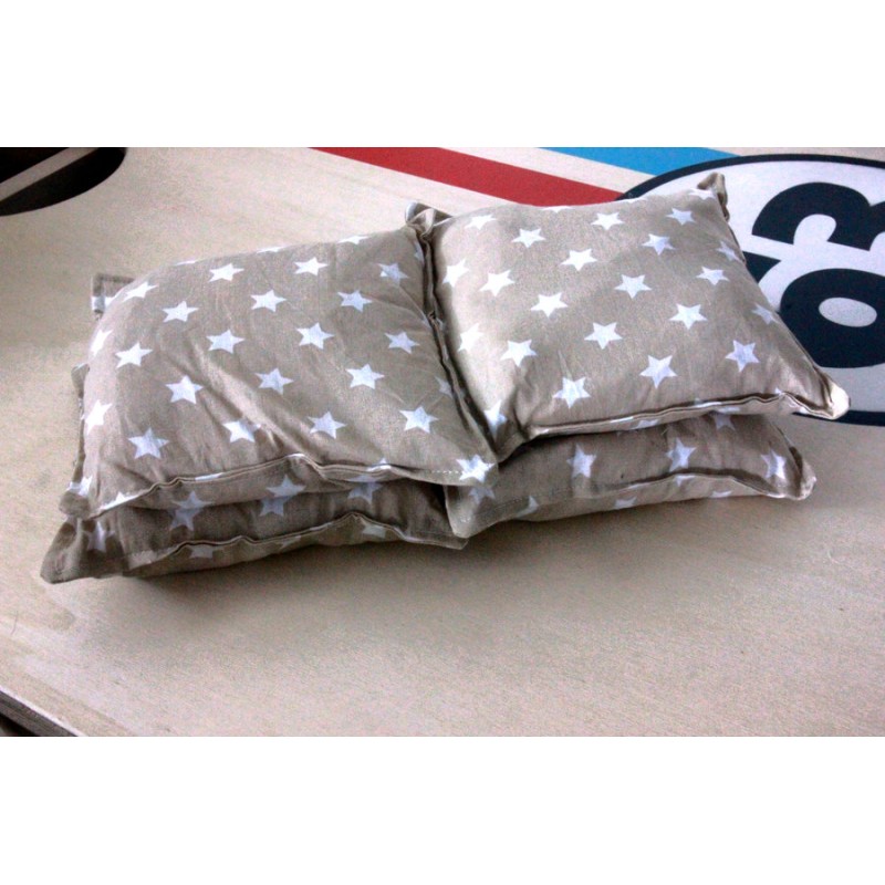 Lot de 4 sacs Corn hole beige étoiles