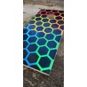 Planche Corn hole motif hexagones