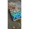 Planche Corn hole XS motif géométrique