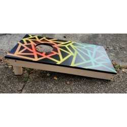 Planche Corn hole XS motif géométrique