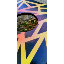 Planche Corn hole XS motif géométrique