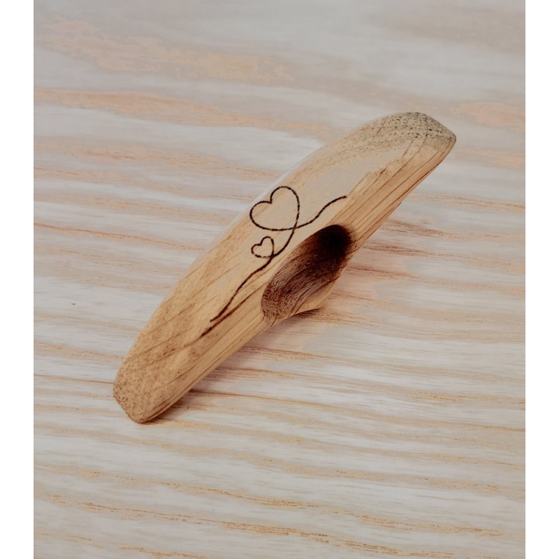 Bague lecture petite ligne coeur