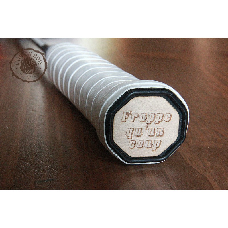 Sticker manche raquette frappe qu'un coup