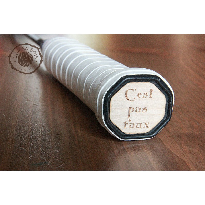 Sticker manche raquette c'est pas faux