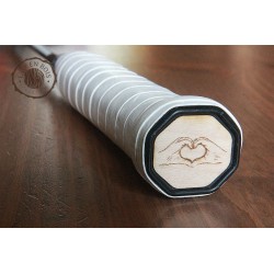 Sticker manche raquette coeur