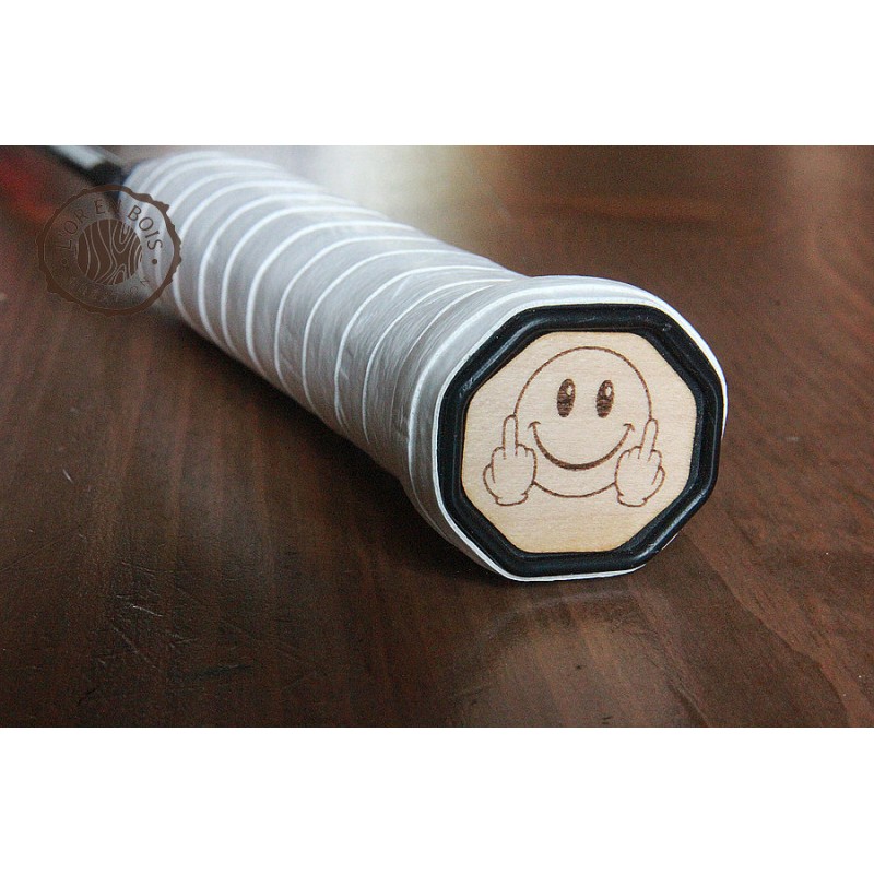Sticker manche raquette smiley f.ck