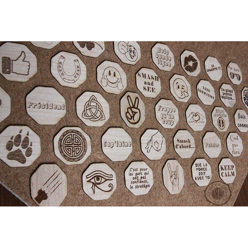 Lot de 4 stickers manche raquette