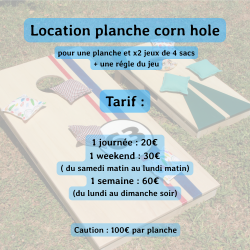 Location planche Corn hole