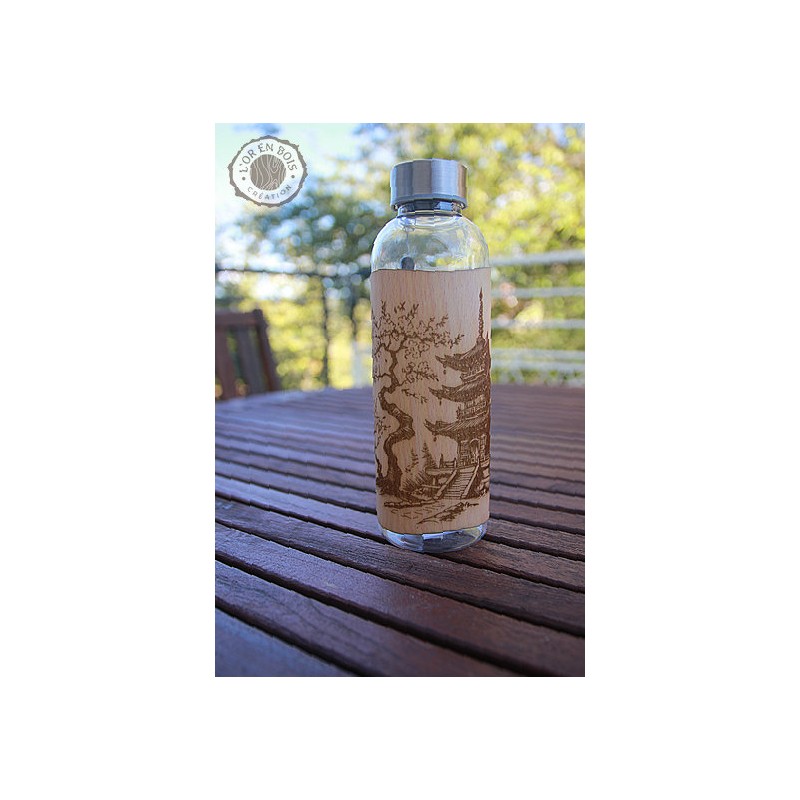 Gourde transparente + bois - japon