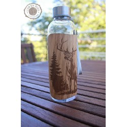 Gourde transparente + bois...
