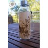 Gourde transparente + bois - papillon