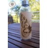 Gourde transparente + bois - papillon