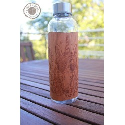 Gourde transparente + bois...