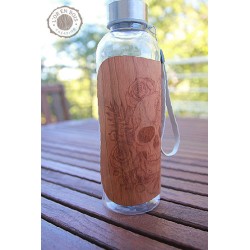 Gourde transparente + bois...