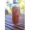 Gourde transparente + bois - tête de mort
