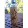 Gourde transparente + bois - pivoine