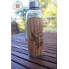 Gourde transparente + bois - pivoine