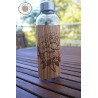 Gourde transparente + bois - pivoine