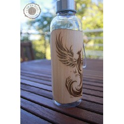 Gourde transparente + bois - phoenix