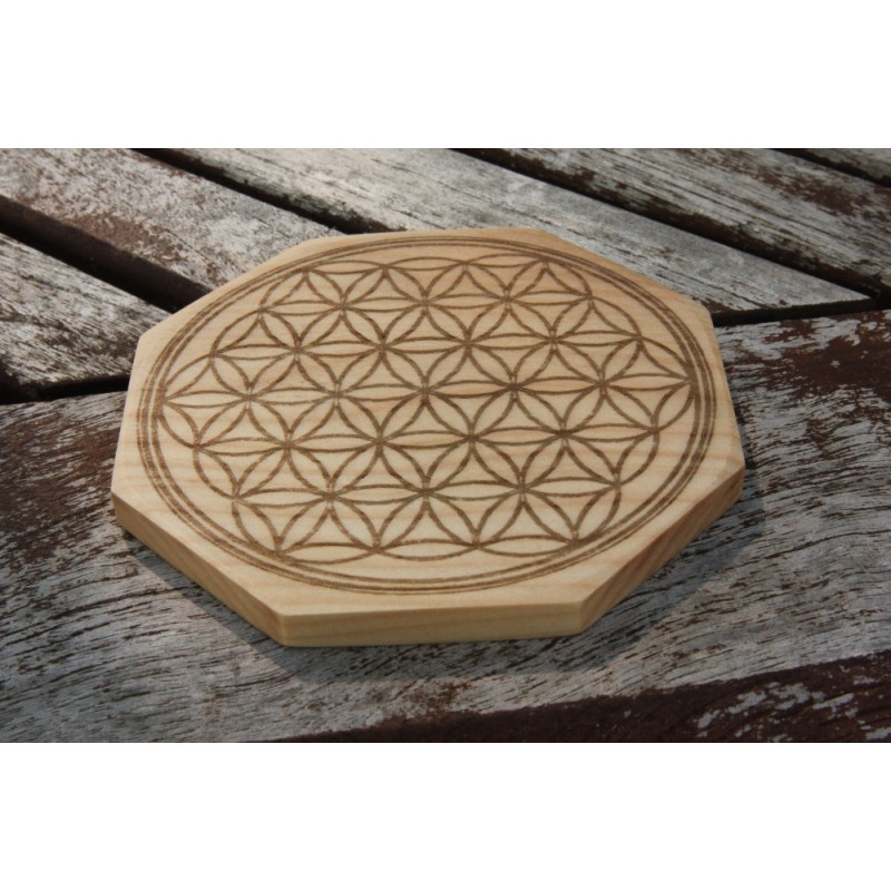 Dessous De Verre En Bois Rainuré - Lot De 4, 8x8 Cm, Antidérapant, Pour Bougies, Pots De Fleurs, Verres