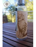 Gourde RPET Transparente & Bois Gravé | Sans BPA & Écoresponsable